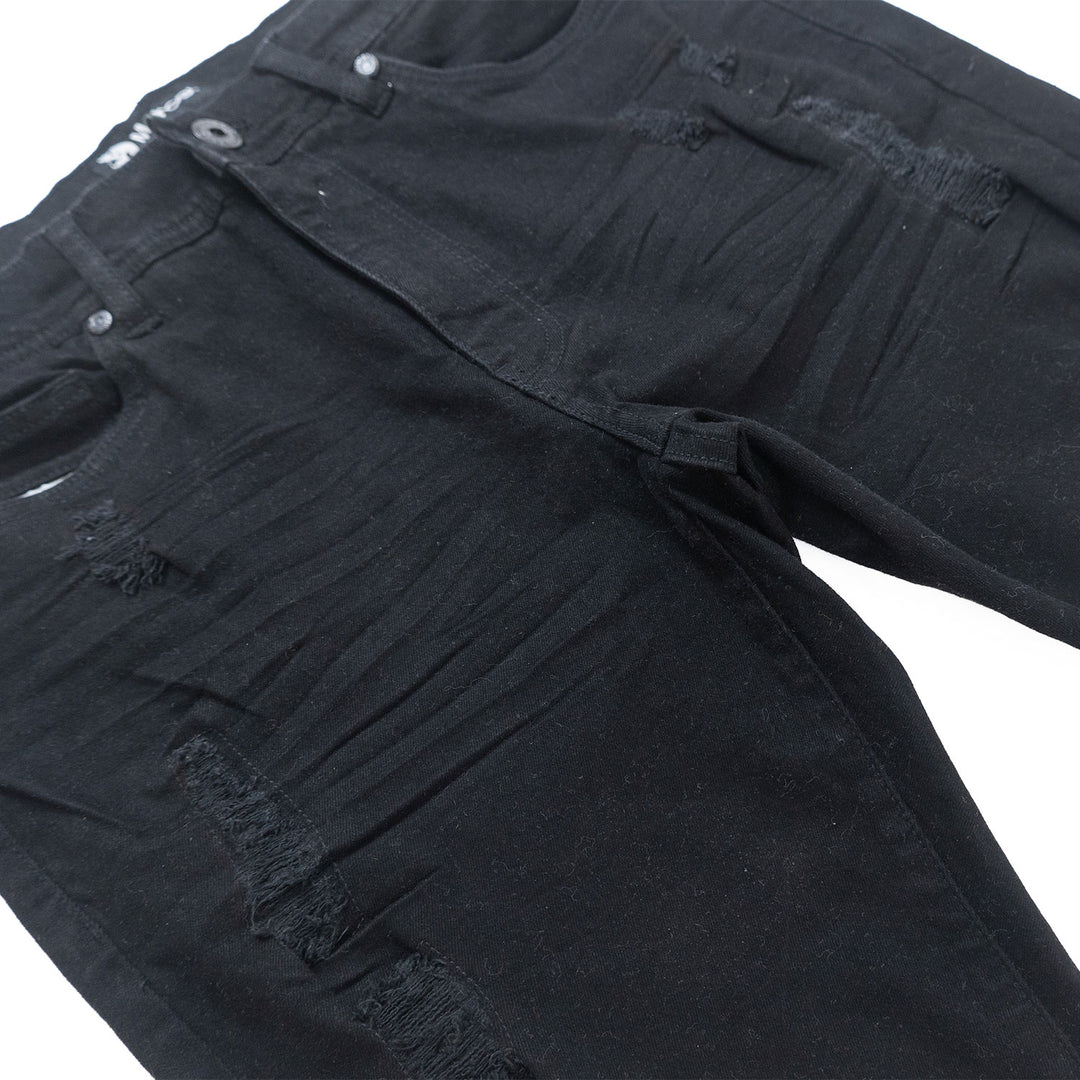 M1926 - Makobi Core Jenim Biker Jeans - بورگوندی