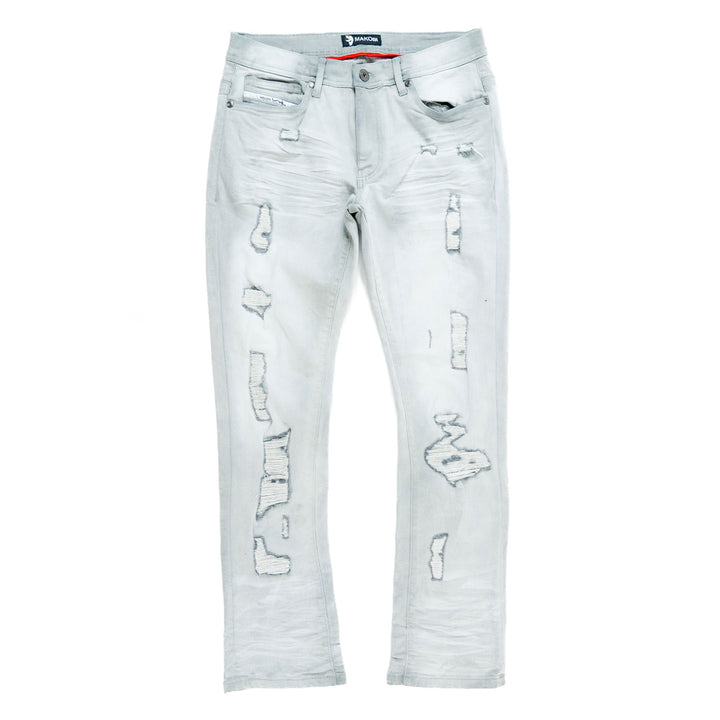 M1926 - Makobi Core Jenim Biker Jeans - بورگوندی