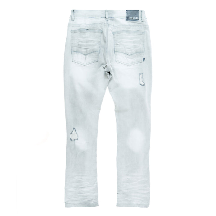 M1926 - Makobi Core Jenim Biker Jeans - بورگوندی