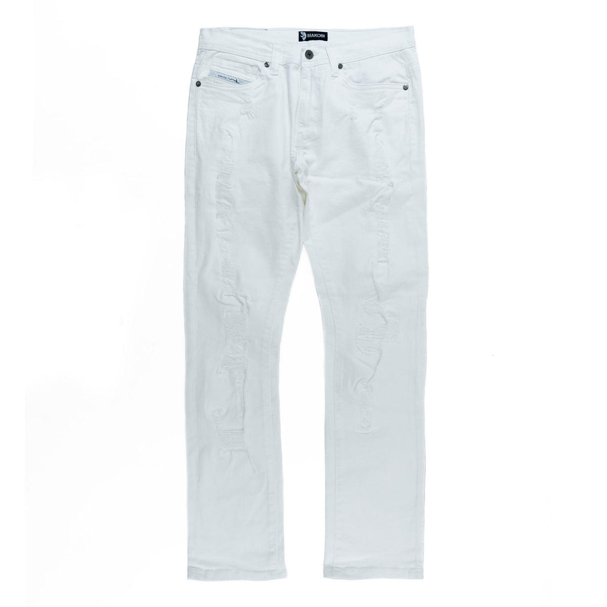 M1926 - Makobi Core Jenim Biker Jeans - بورگوندی