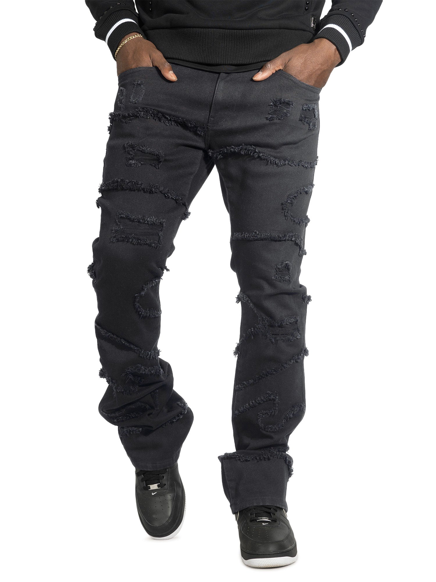M1984 Pastoni Stacked Jeans -  Jet Black