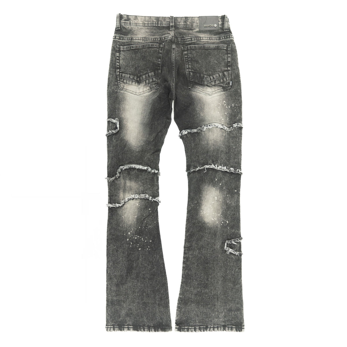 M1926 - Makobi Core Jenim Biker Jeans - بورگوندی