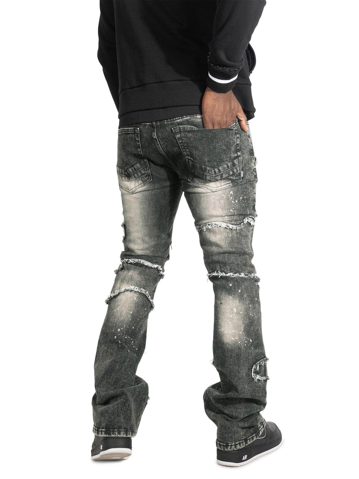 M1984 Pastoni Stacked Jeans -  Black Wash