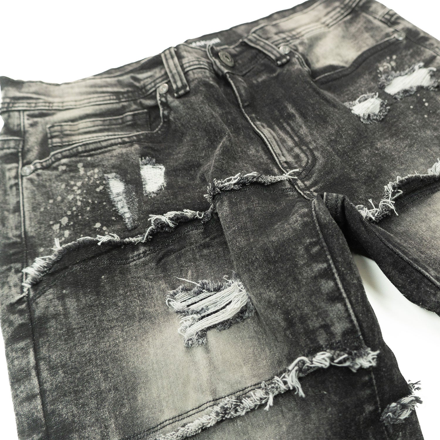 M1926 - Makobi Core Jenim Biker Jeans - بورگوندی