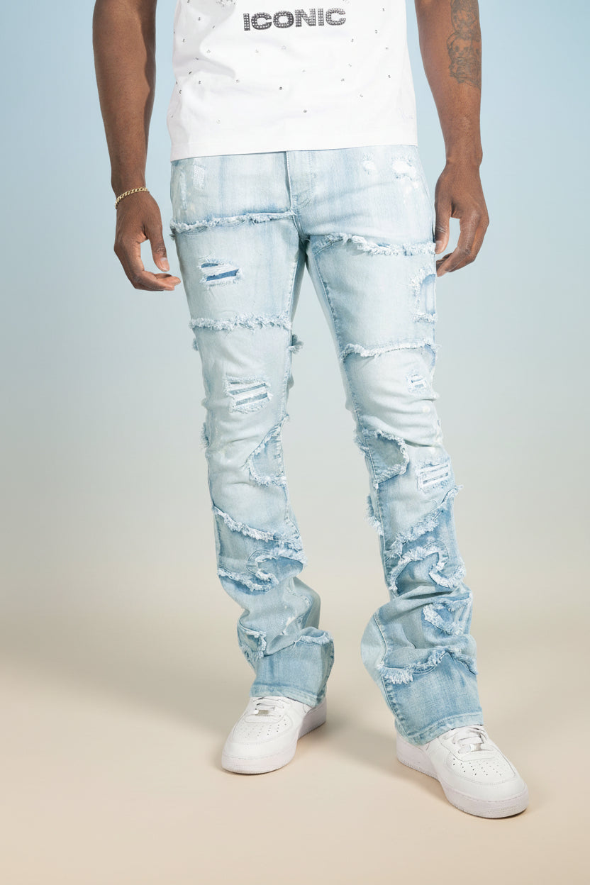 M1984 Pastoni Stacked Jeans -  Light Wash
