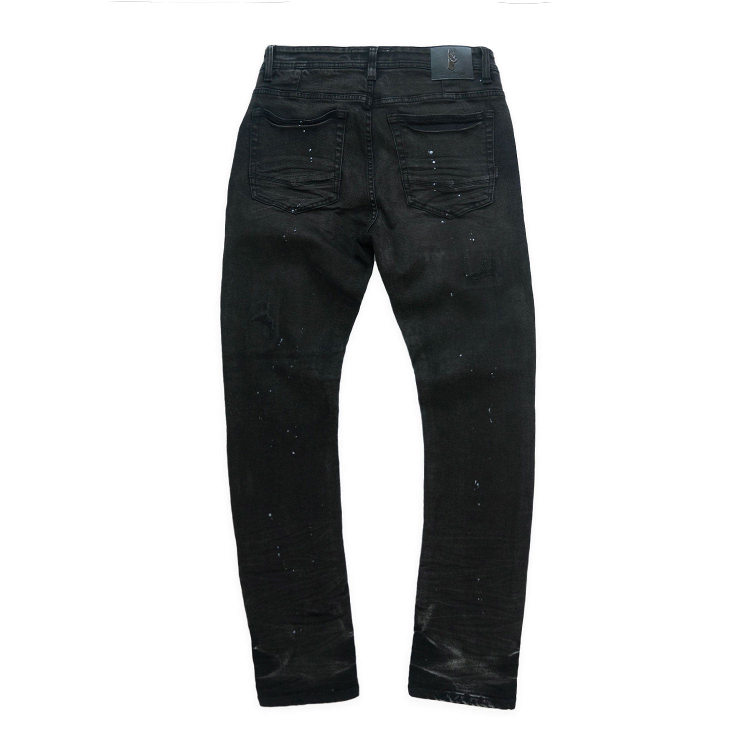 Makobi M1991 Avenida Greased Jeans in Black, view 4