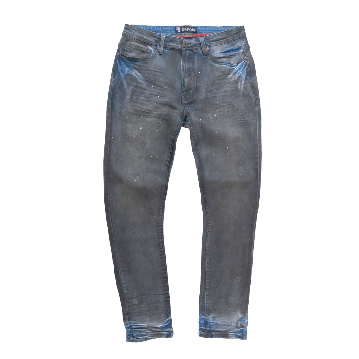 Makobi M1991 Avenida Greased Jeans in Grease Wash