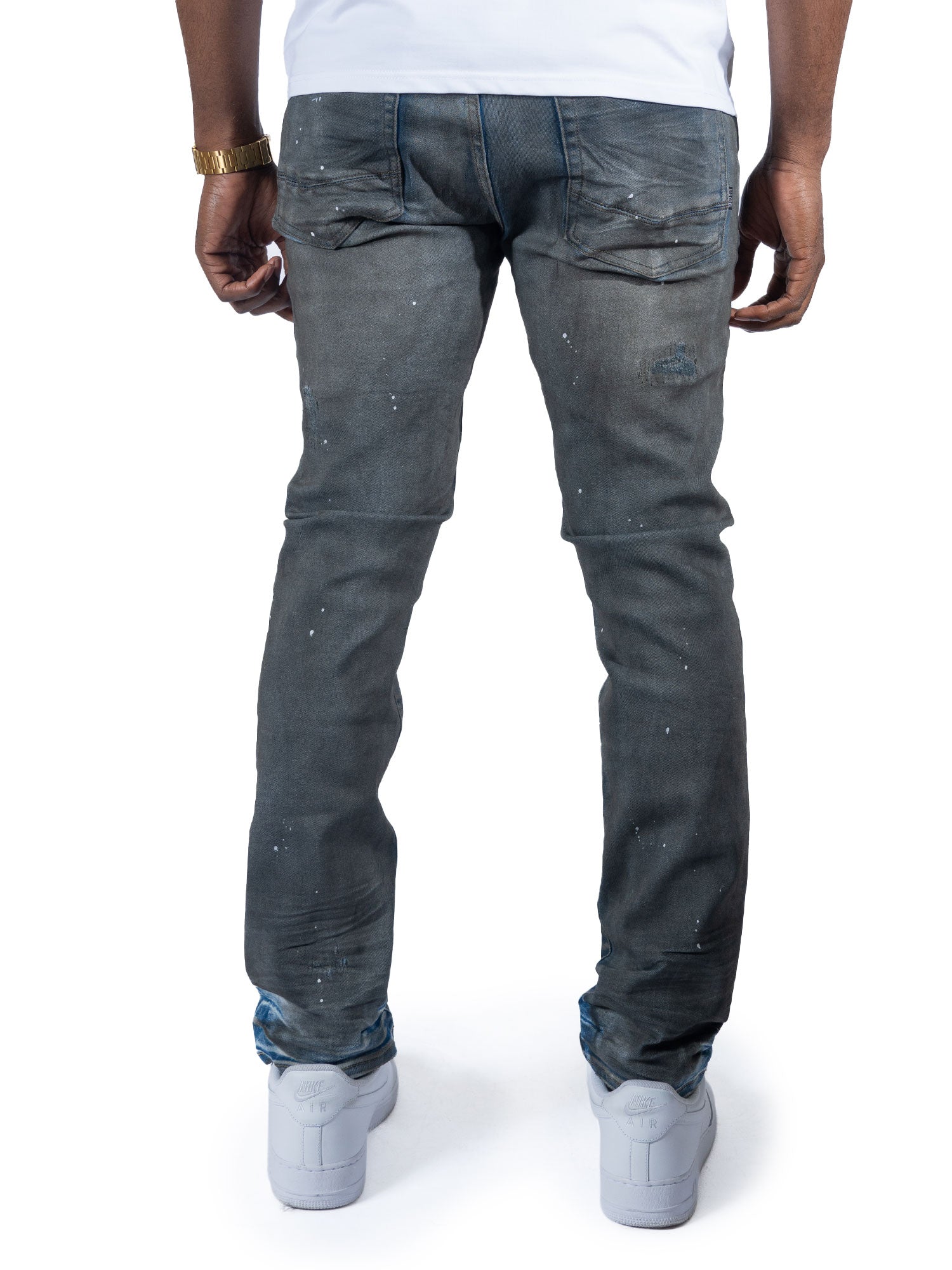Makobi M1991 Avenida Greased Jeans in Grease Wash, view 3
