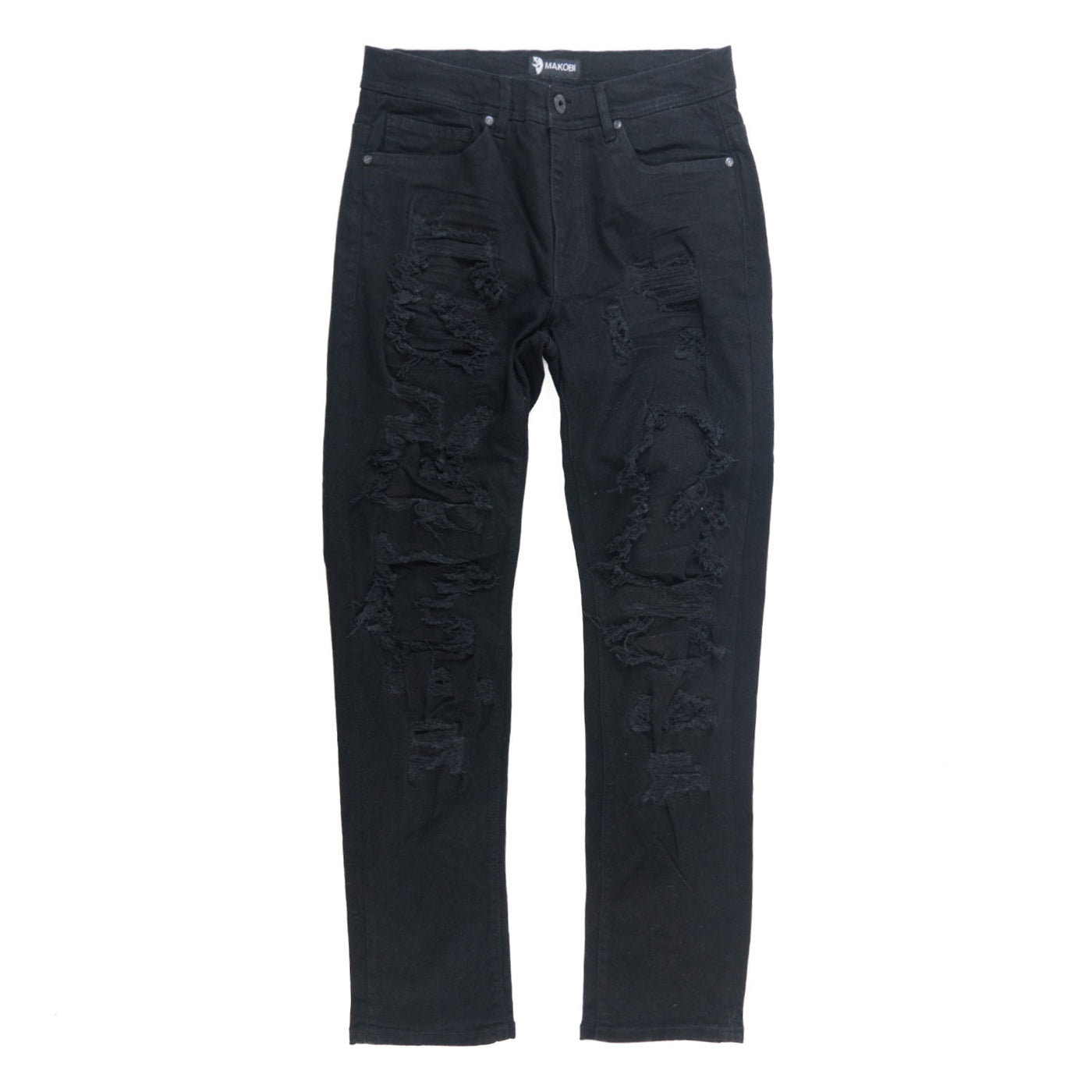 M1993 Argento Riped & Repair Jeans - Jet Black