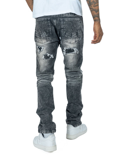 M1993 Argento Riped & Repair Jeans - Black wash