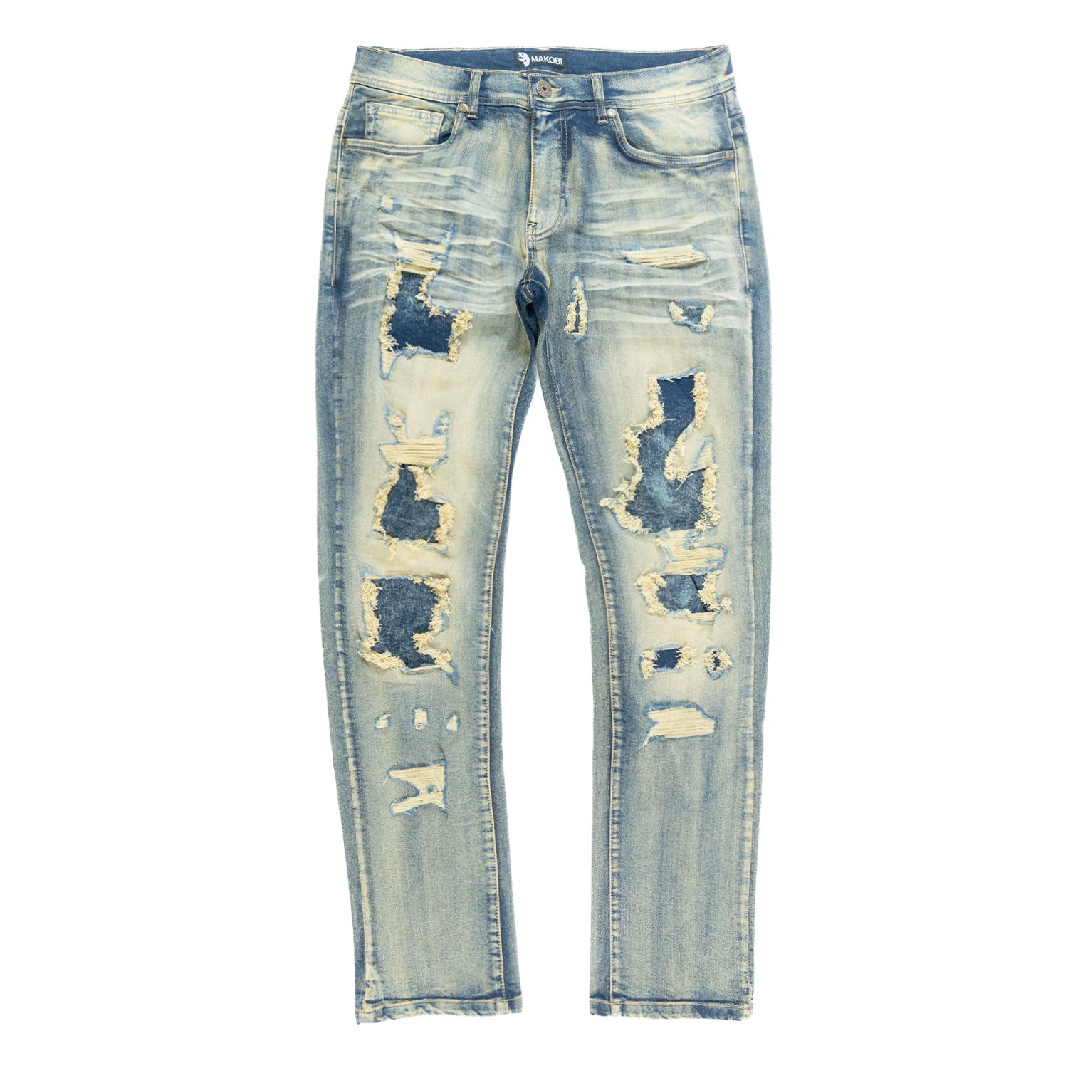 M1993 Argento Riped & Repair Jeans - Dirt