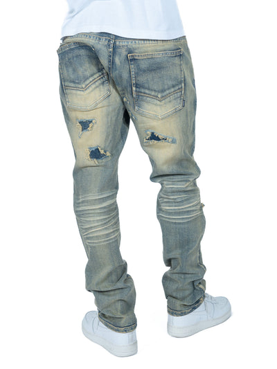 M1993 Argento Riped & Repair Jeans - Dirt