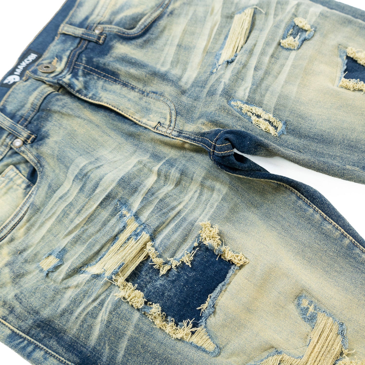 M1993 Argento Riped & Repair Jeans - Dirt