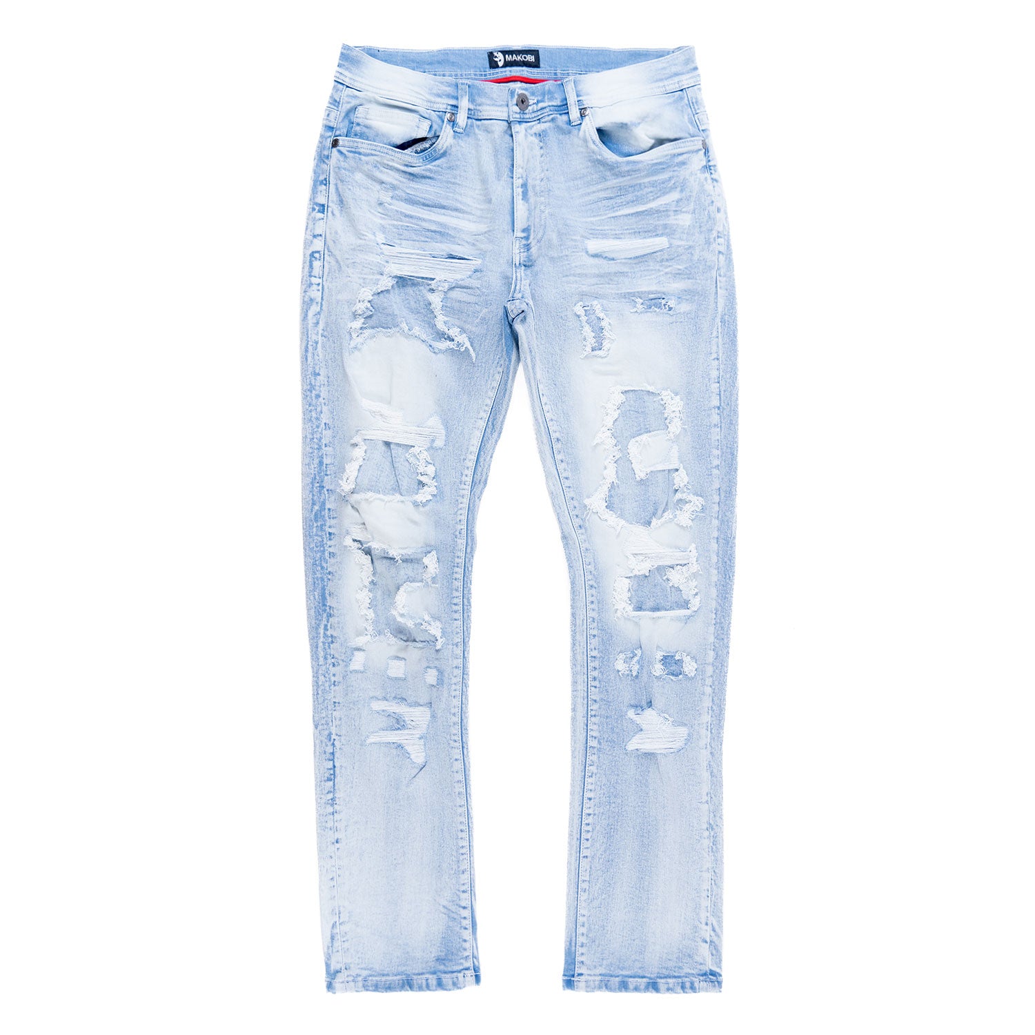 M1993 Argento Riped & Repair Jeans - Light wash