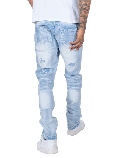 M1993 Argento Riped & Repair Jeans - Light wash