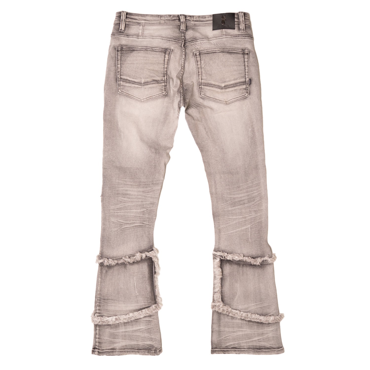 Makobi M1997 Gianos Stacked Jeans in Gray, view 3