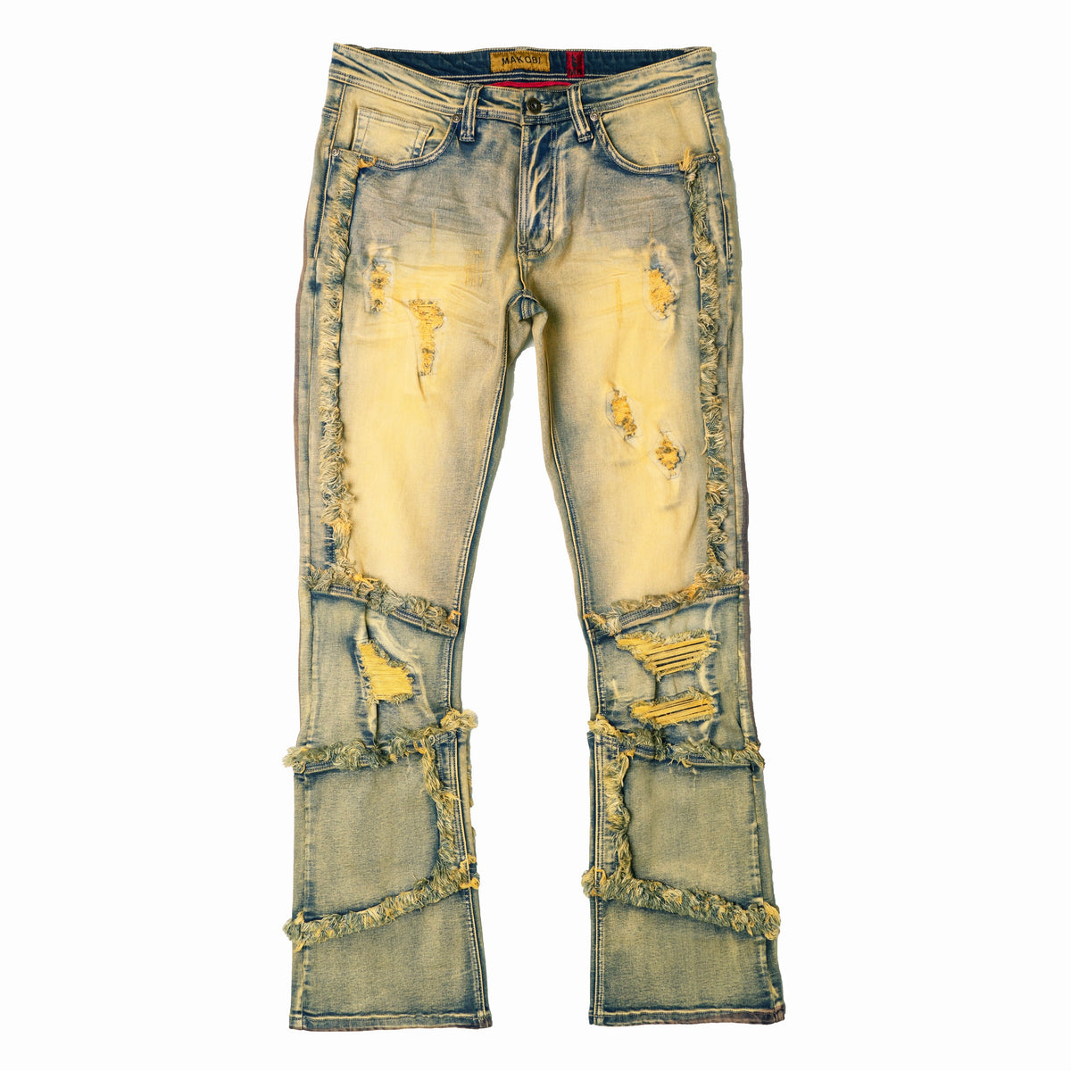 Makobi M1997 Gianos Semi Stacked Jeans in Antique, view 2