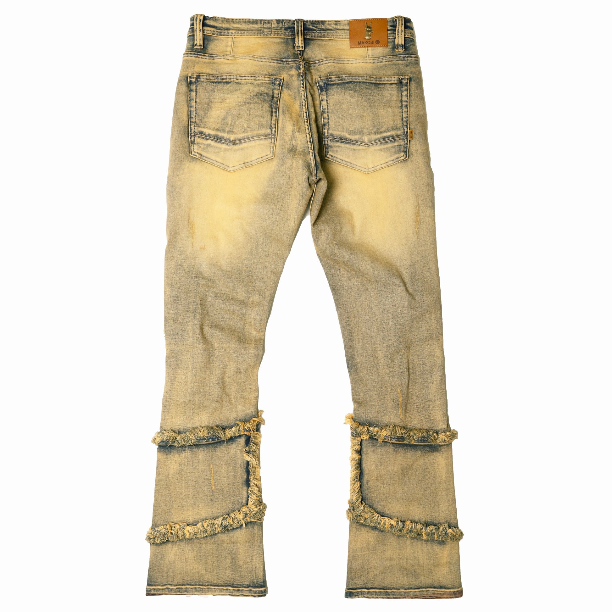 Makobi M1997 Gianos Semi Stacked Jeans in Antique, view 3