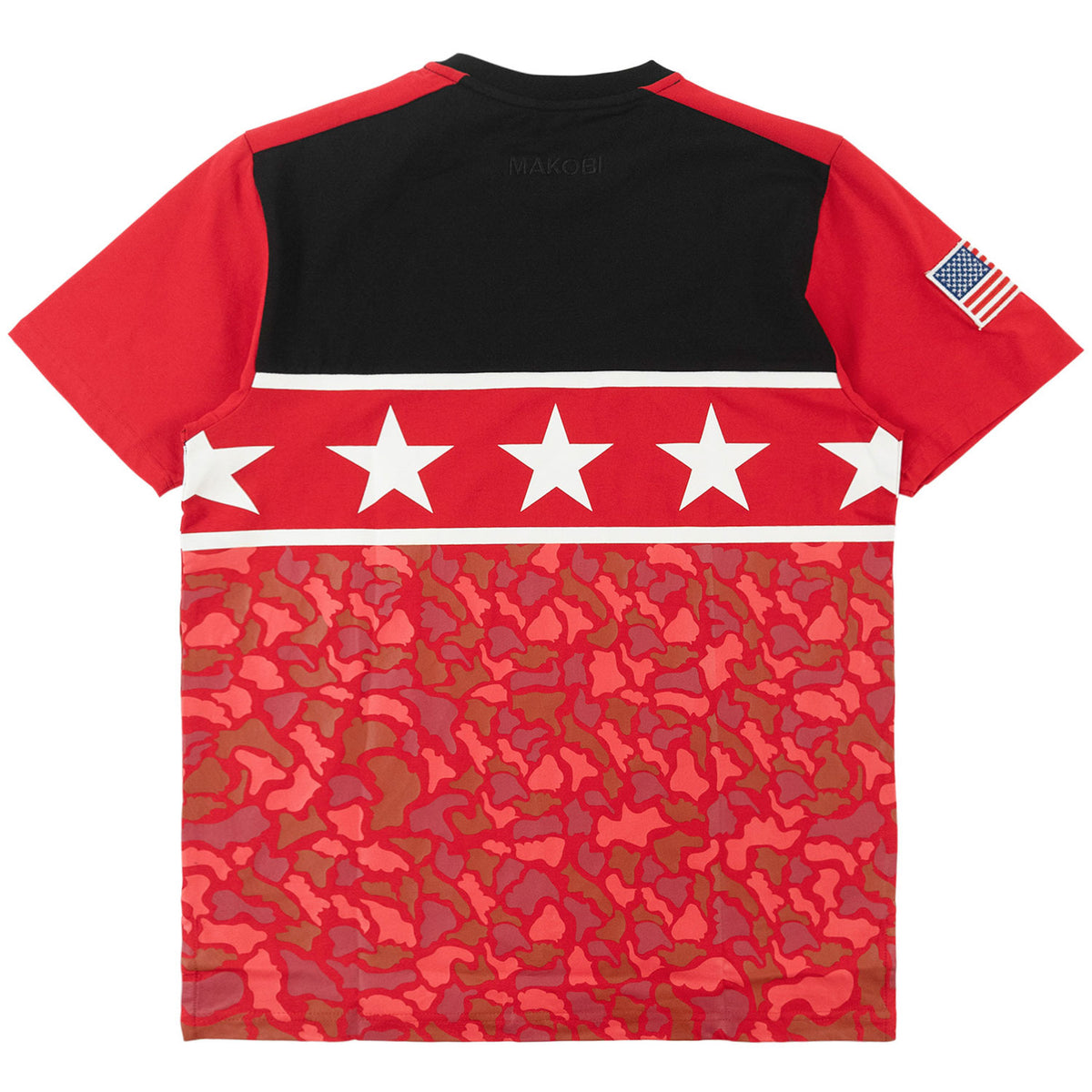 Makobi M235 Makobi APE Camo Tee in RED, view 3