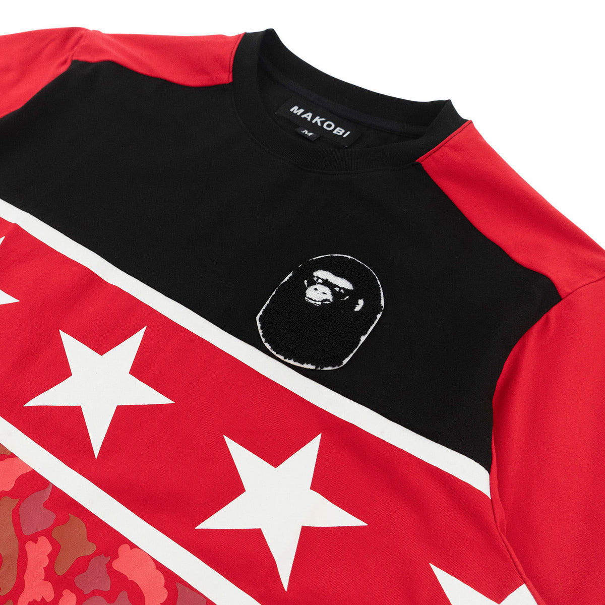 Makobi M235 Makobi APE Camo Tee in RED, view 5