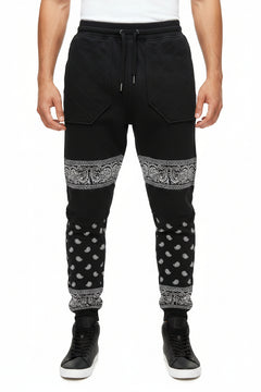 M2765 Bandana Fleece Pants - Black