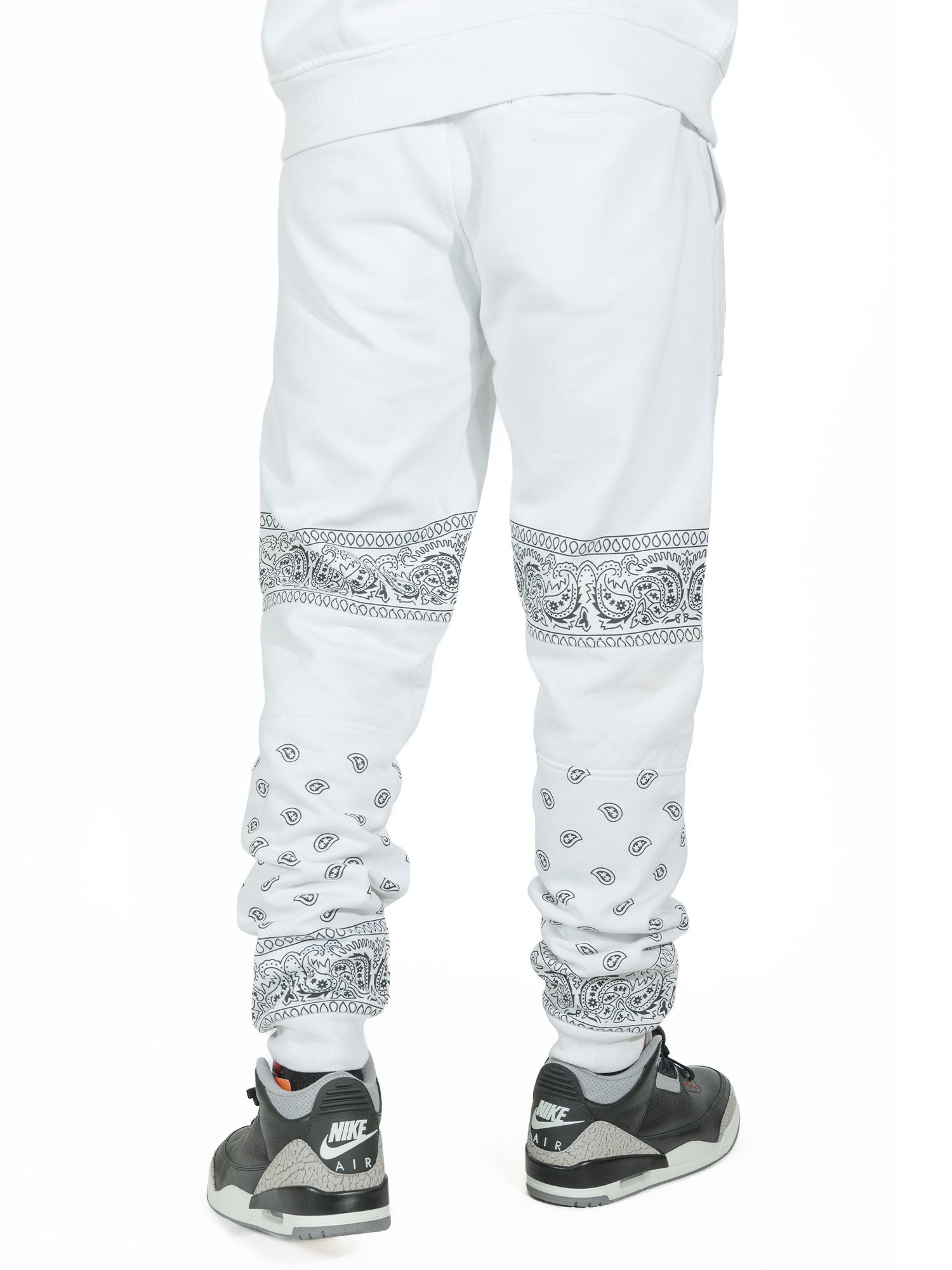 M2765 Bandana Fleece Pants- White