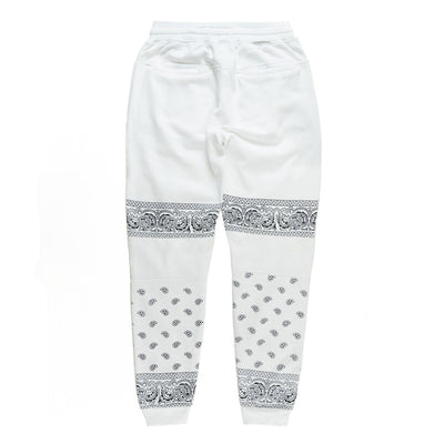 M2765 Bandana Fleece Pants- White