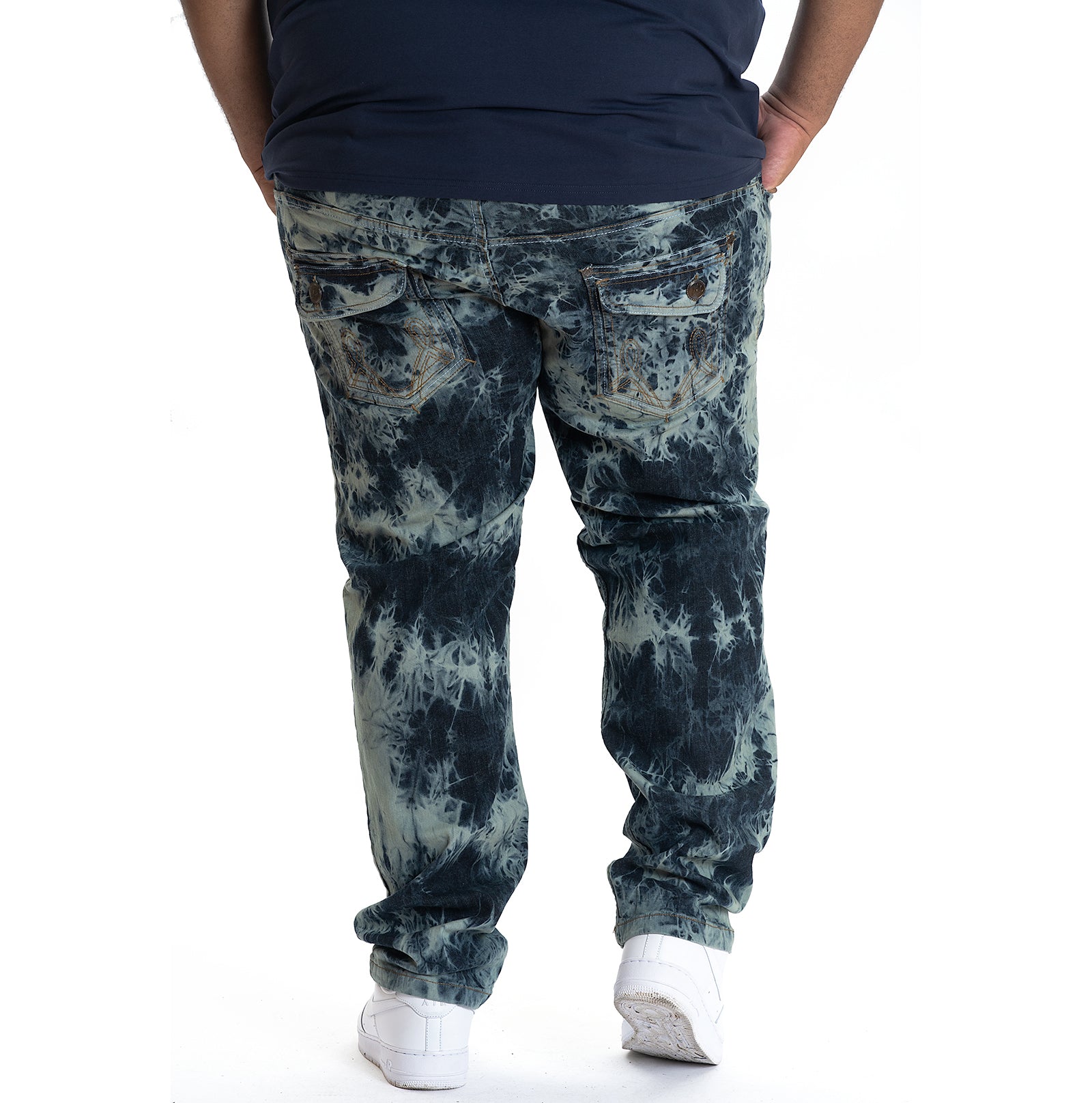 M2788 MAKOBI Tie Dye Denim Jeans - Acid Wash
