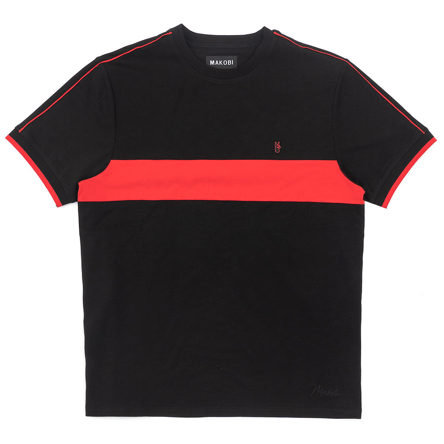M301 Makobi Ricci Core Tee - Black.Red