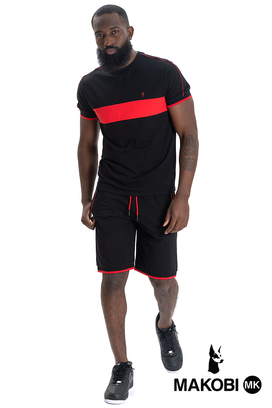 M601 Makobi Ricci Core Shorts - Black.Red