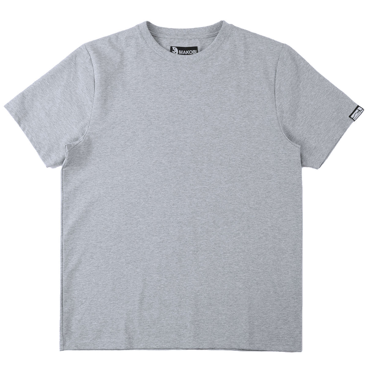 Makobi M303 Essential Heavyweight Crewneck Tee in Gray, view 3