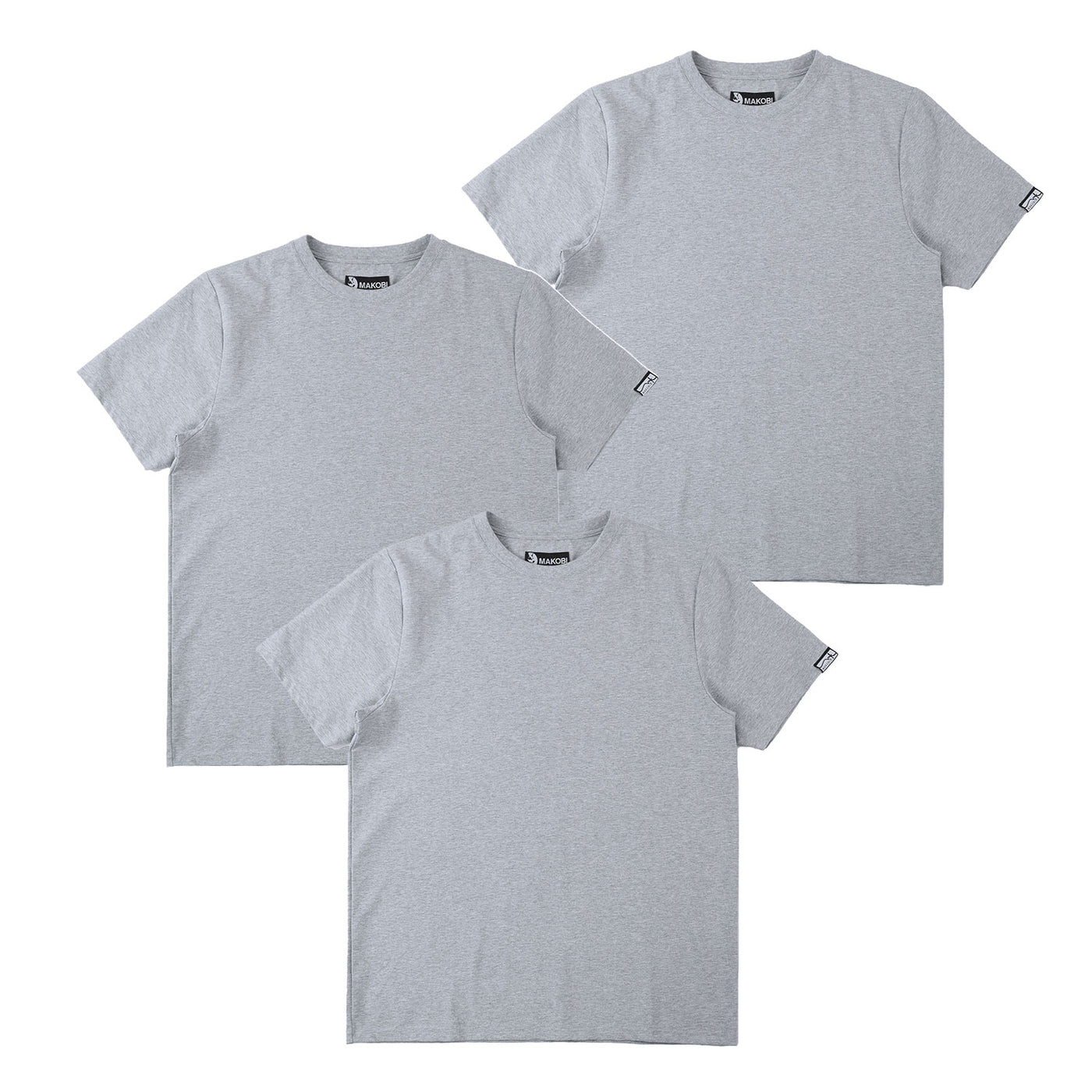 TEES | M303 Makobi Essentials Bundle of 3 - Gray