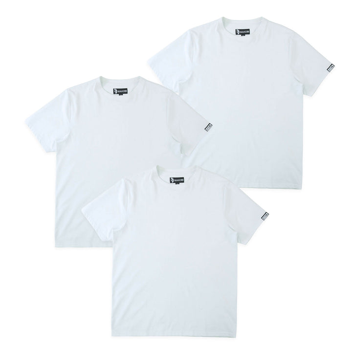 TEES | M303 Makobi Essentials Bundle of 3 - White
