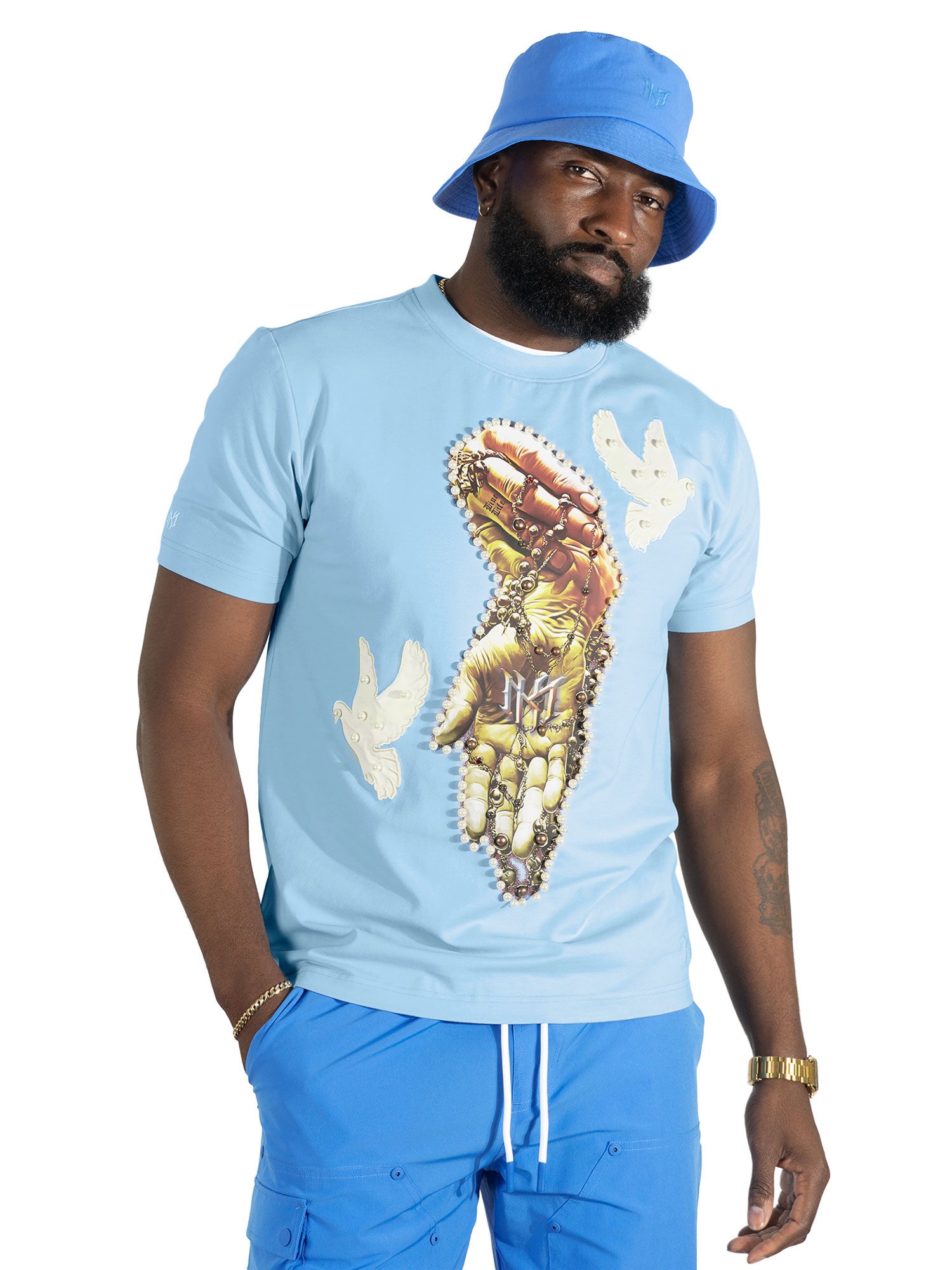 Jersey Shirt | M309 Rosario Tee - Blue