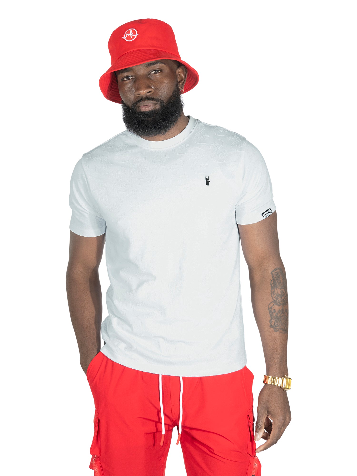 M316 Sartoni Embossed Tee - White