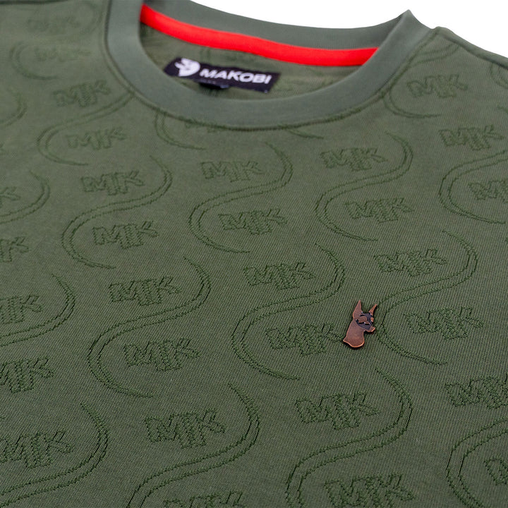 M316 Sartoni Embossed Tee -  Dark Olive