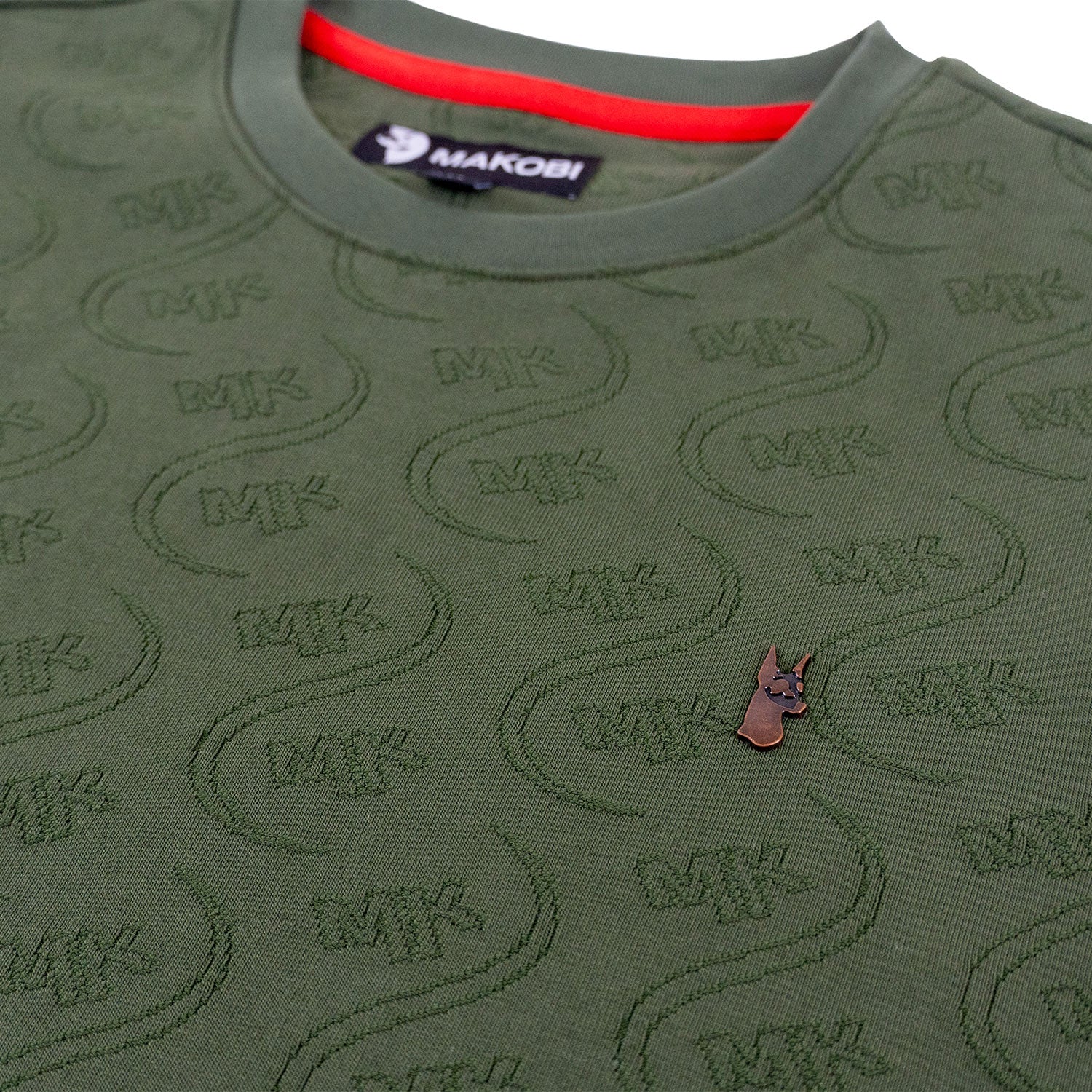 M316 Sartoni Embossed Tee - Dark Olive