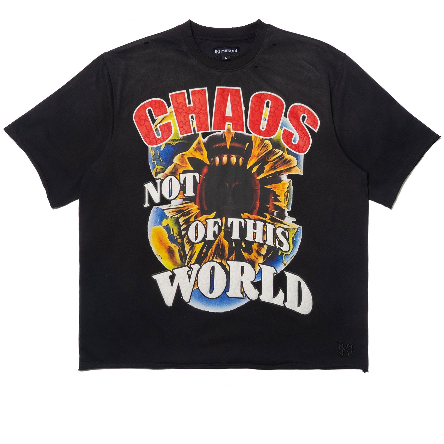 Makobi M318 Chaos Oversized T in shirt - Black, view 5