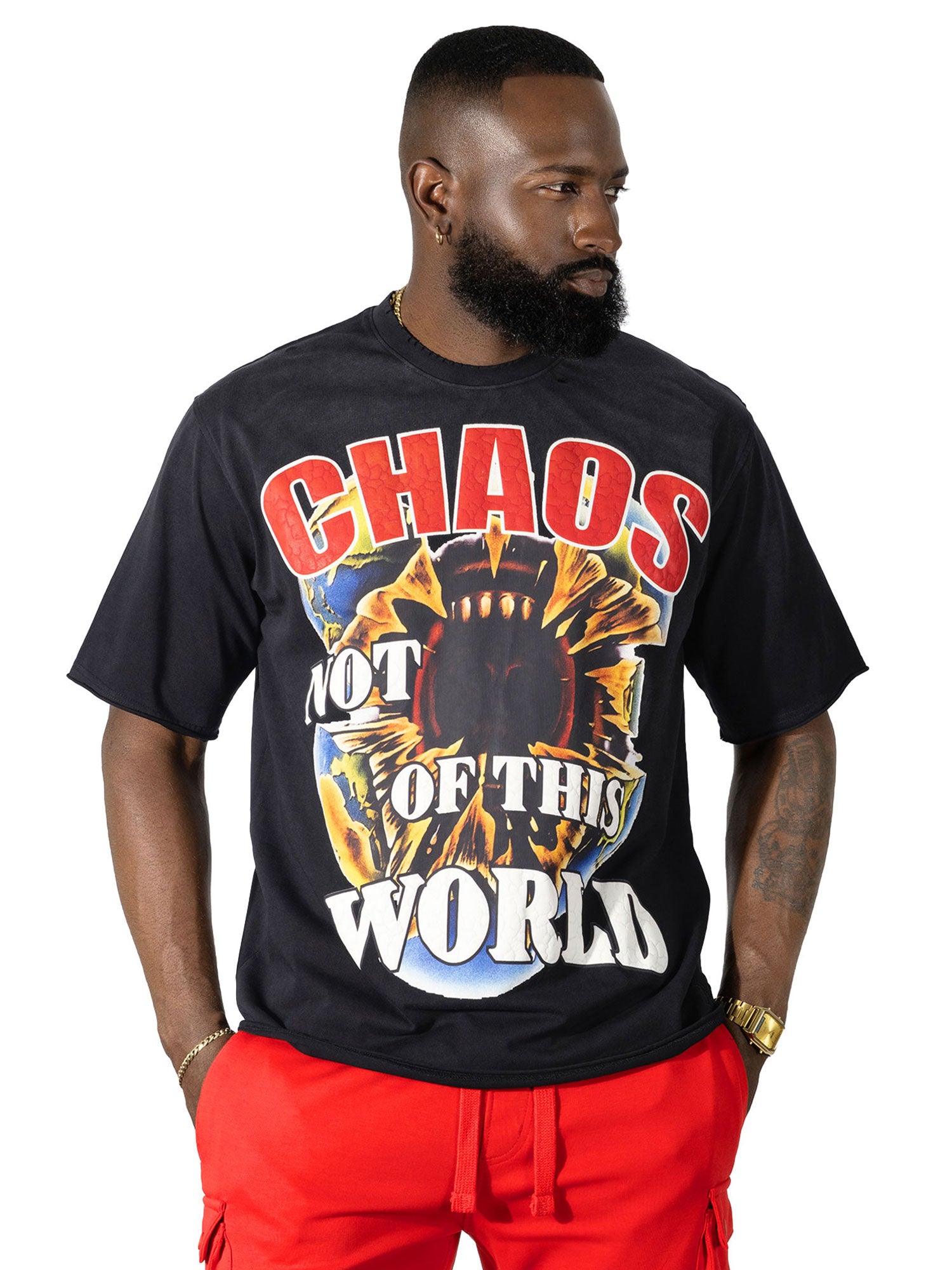 M318 Chaos Oversized T-shirt - Black