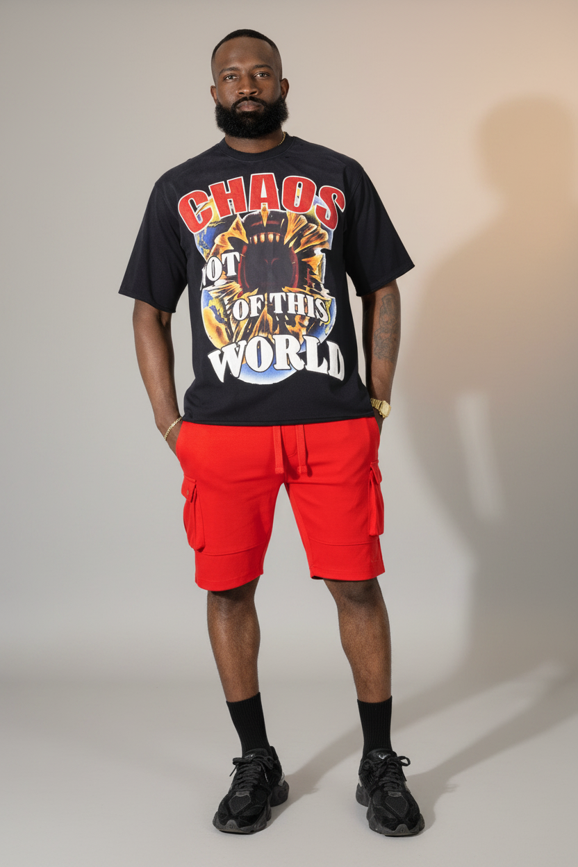 Makobi M318 Chaos Oversized T in shirt - Black, view 3