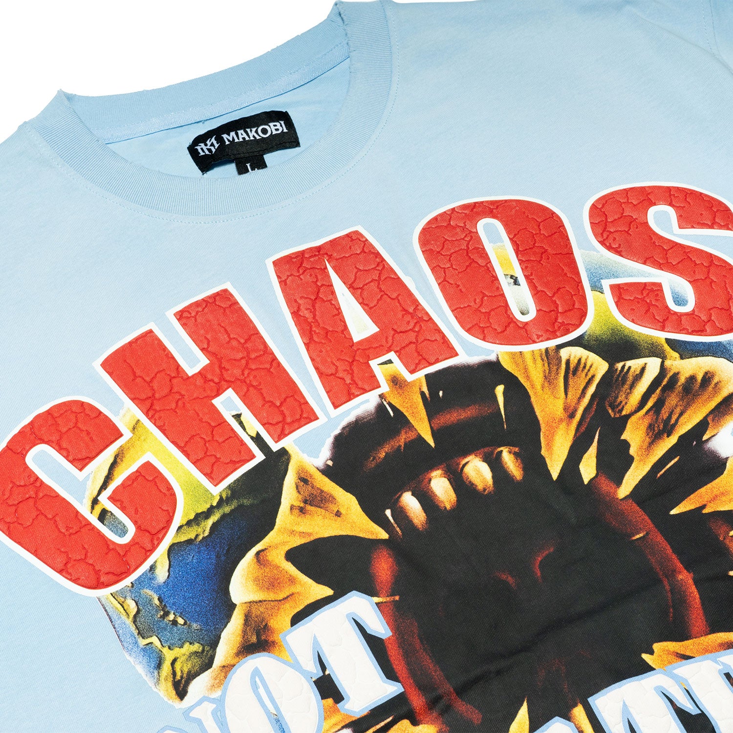 Makobi M318 Chaos Oversized T in shirt - Blue, view 5