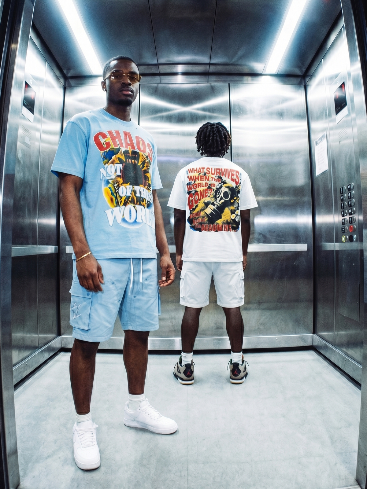 Makobi M318 Chaos Oversized T in shirt - Blue, view 6