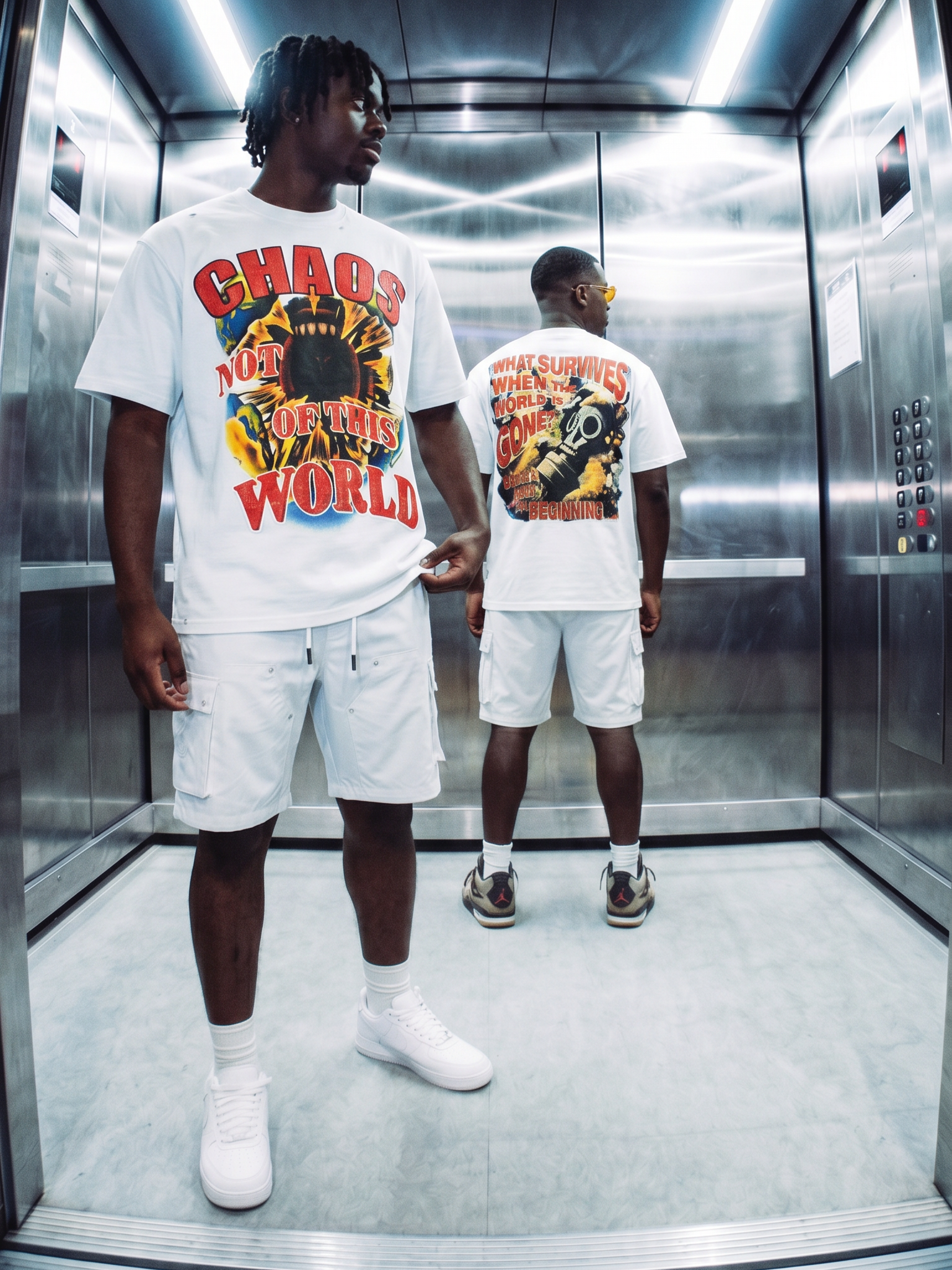 Makobi M318 Chaos Oversized T in shirt - White, view 7