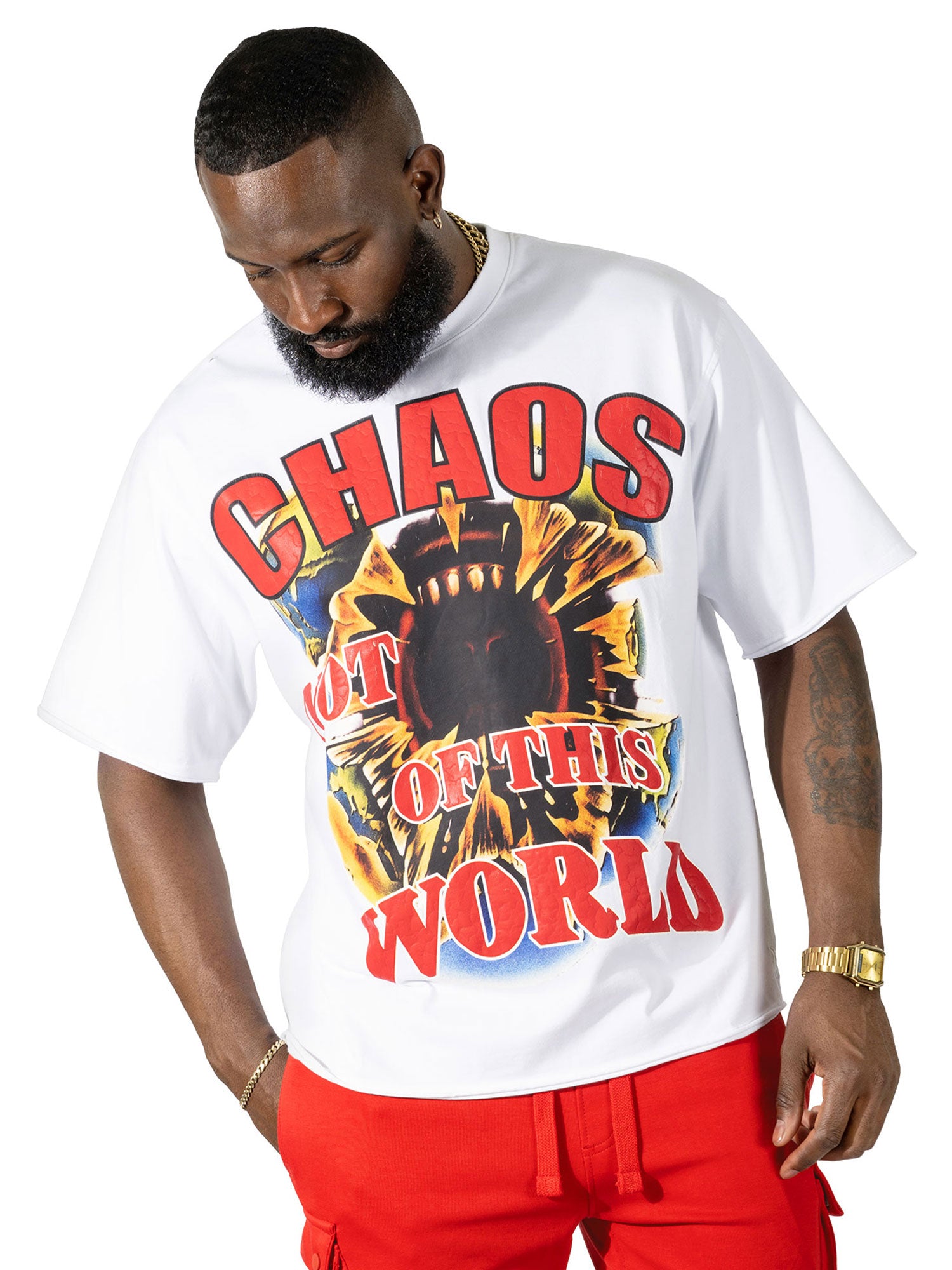 M318 Chaos Oversized T-shirt - White