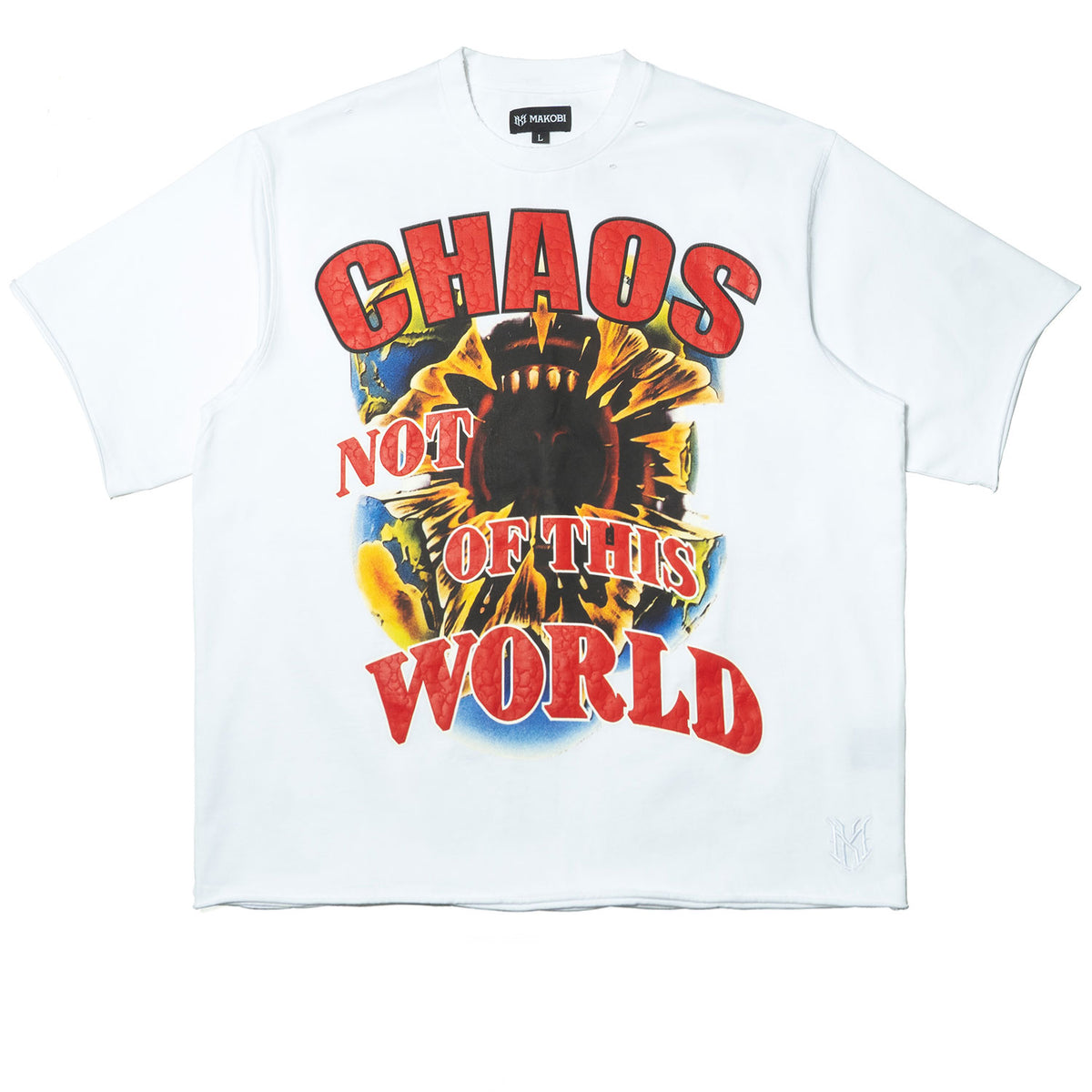 Makobi M318 Chaos Oversized T in shirt - White, view 4