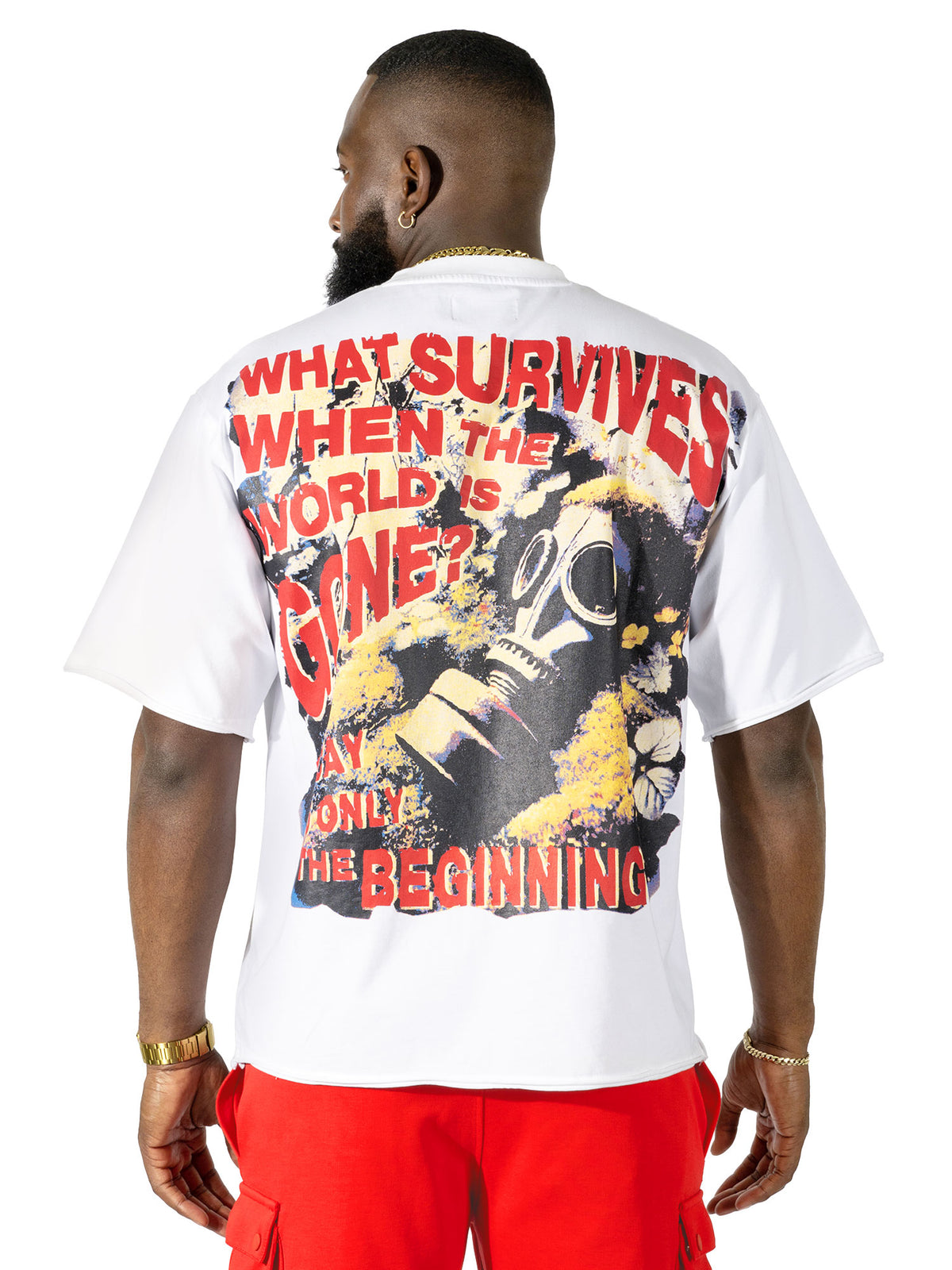 Makobi M318 Chaos Oversized T in shirt - White, view 2