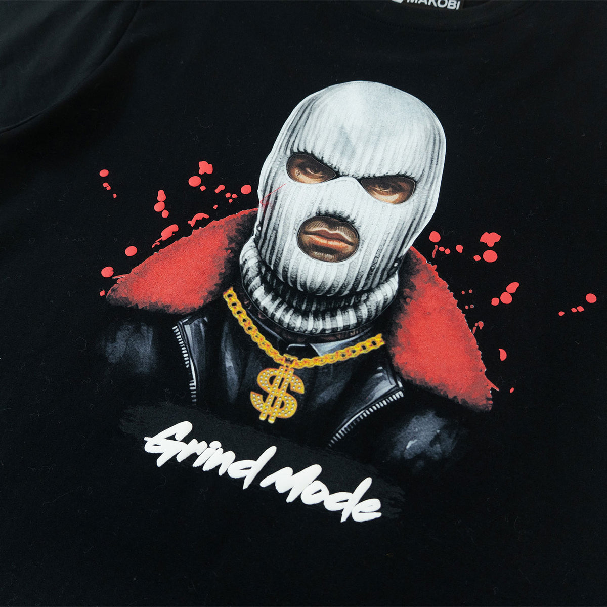 Makobi M332 Grind Mode Tee in Black, view 3