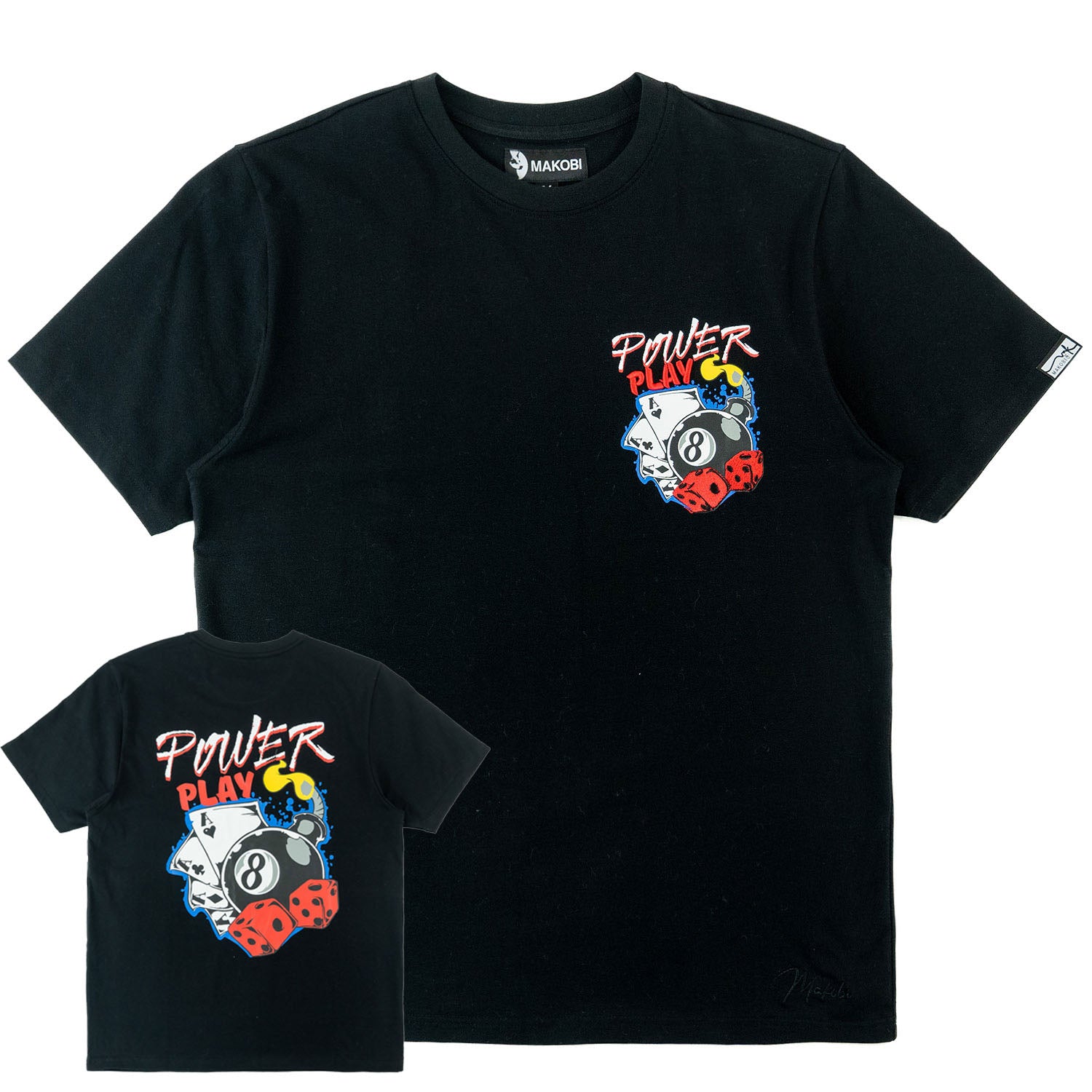 Makobi M339 Power Play Tee in Black, view 3