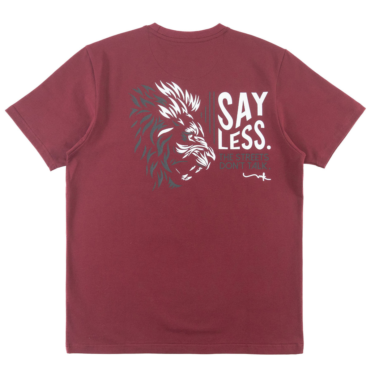 Makobi M340 Gianos Lion Tee in Burgundy, view 6