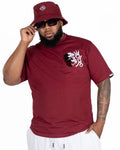 Makobi M340 Gianos Lion Tee in Burgundy
